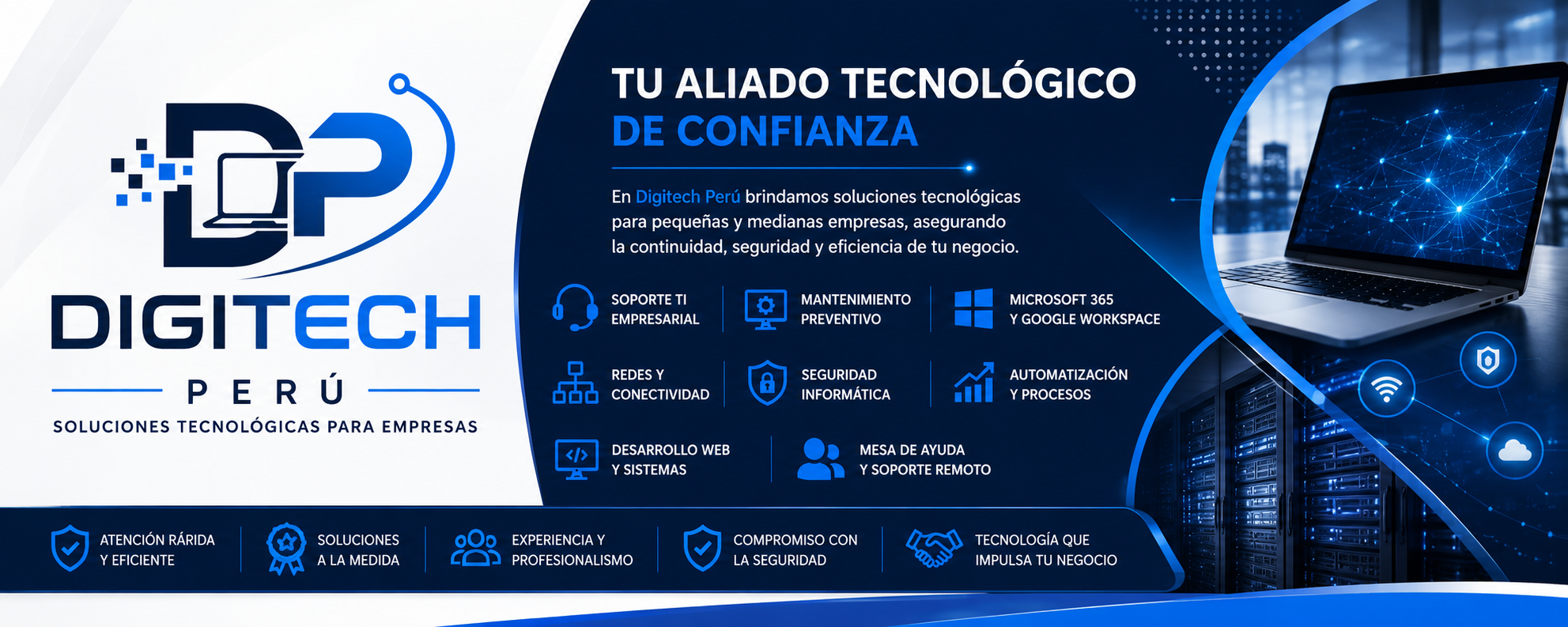 Soluciones tecnológicas empresariales de Digitech Perú